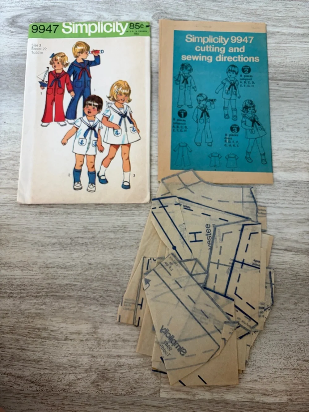 Vintage 70s & 80s Toddler 2/3 Sewing Patterns Butterick, McCall’s, Simplicity